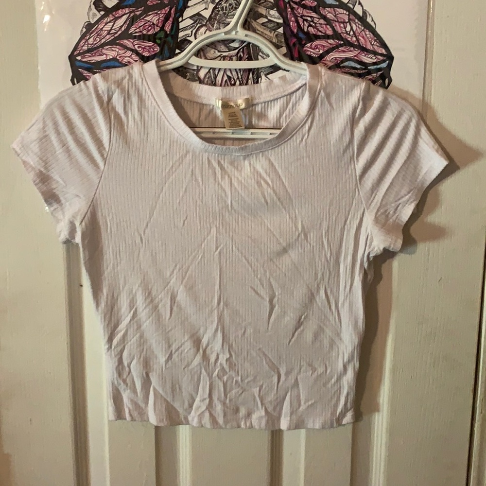 Plain white crop top